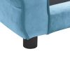 Dog Sofa Turquoise 28.3"x17.7"x11.8" Plush