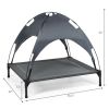 Portable Elevated Outdoor Pet Bed with Removable Canopy Shade