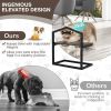 5 Heights Elevated Pet Feeder with 2 Detachable Stainless Steel Bowl